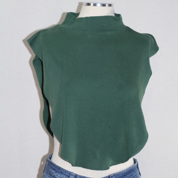 Laura Garyle Green Cotton Crop Top - Picture 5 of 11